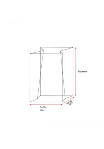 ŞEFFAF KARE TABANLI POŞET (6X18) 50 adet