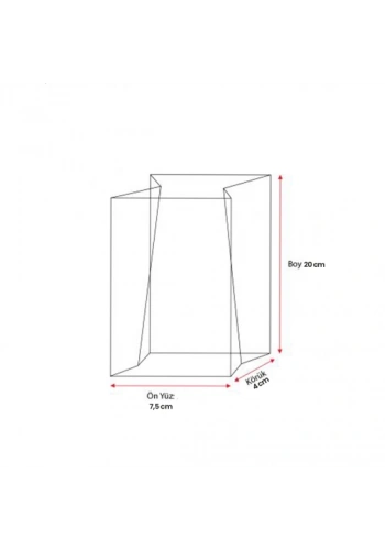 ŞEFFAF KARE TABANLI POŞET (7,5X21) 100 adet