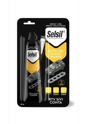 Selsil Auto-Sel RTV Sıvı Conta 85 Gr Tüp Kırmızı