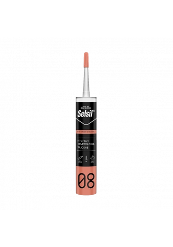 Selsil RTV Yüksek Isı Silikonu 280 ml Kırmızı (255°C)