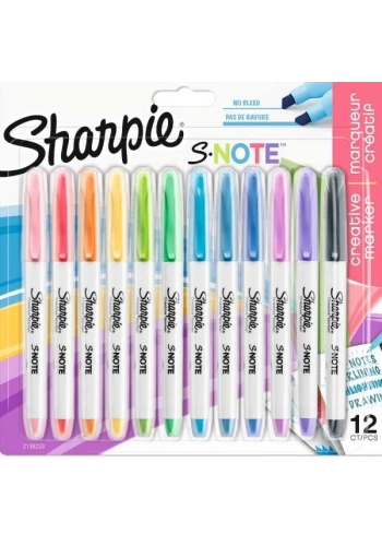 Sharpie Fosforlu Kalem Snote Çok İşlevli Karışık 12 Li Bls