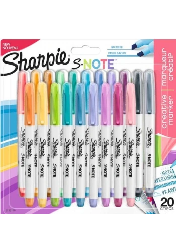 Sharpie Fosforlu Kalem Snote Çok İşlevli Karışık 20 Li Bls