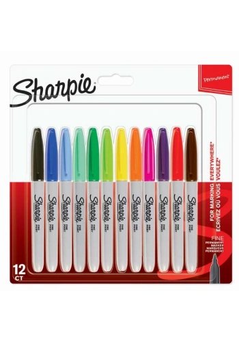 Sharpie Markör Permanent Fine Karışık Renk 12 Lİ 2065404