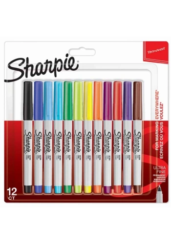 Sharpie Markör Permanent Ultra Fine Karışık Renk 12 Lİ SH-2065408
