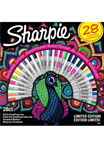 Sharpie Permanent Markör Fine 28 li Set Tavus Kuşu