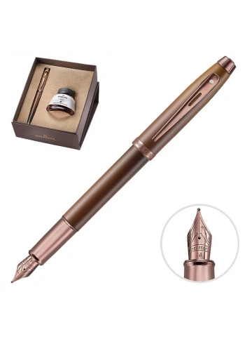 Sheaffer 9374-0 100 Serisi Dk(m) Kahve+mürekkep Set