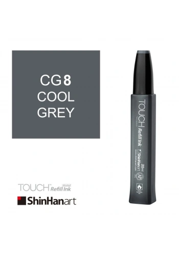 Shinhanart Touch Ink Alkol Bazlı Mürekkep 20ml CG8 Cool Grey