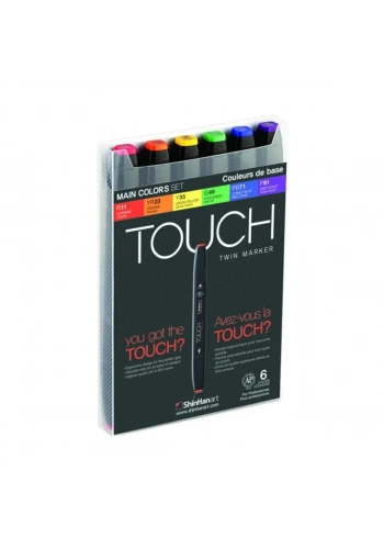 Shinhanart Touch Twin Marker 6lı Set Ana Renkler
