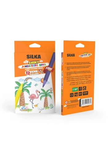 SİLKA 12 RENK JUMBO ÜÇGEN TAM BOY KURU BOYA KL2.TJ12-12