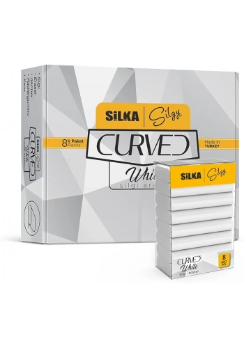 SİLKA CURVED BEYAZ SİLGİ 8 Lİ SG.52