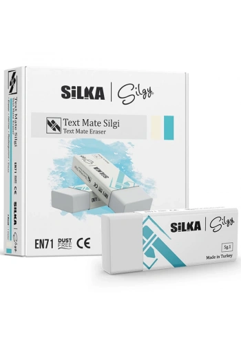 Silka Text Matel Öğrenci Silgisi 24 LÜ Beyaz Art.2