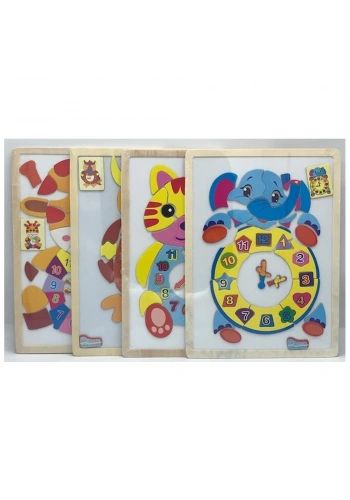 Sino Puzzle Ahşap Manyetik Saat C-805