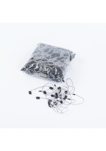 Siyah-Beyaz Kilitli Etiket İpi