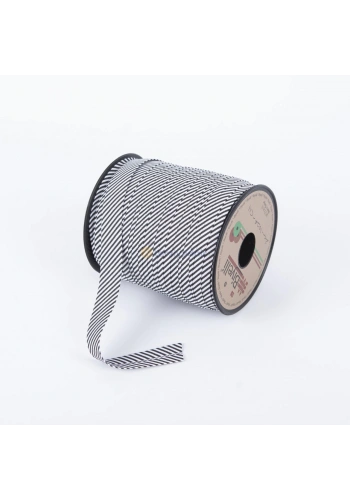 Siyah Çizgili Koton Biye C11