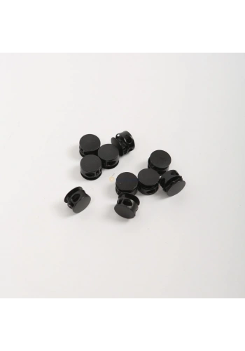 Siyah Yuvarlak Yaylı Stoper 10 Adet