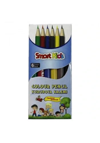 Smart Kıds Kuru Boya Kısa 6 Renk 2966