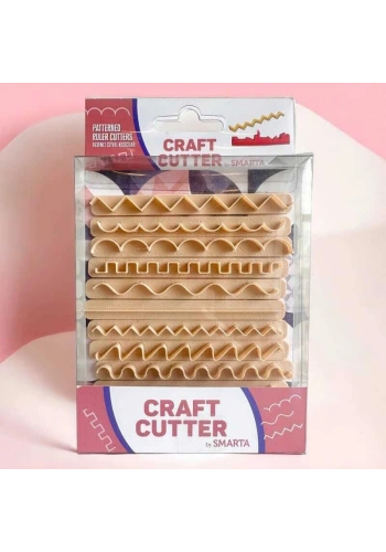 Smarta Craft Cutter Kil ve Hamur Kesme Kalıpları Desenli Cetvel Kesiciler