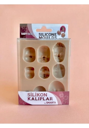 Smarta Silicone Moulds Silikon Epoksi ve Polimer Kil Kalıbı BABY FACES