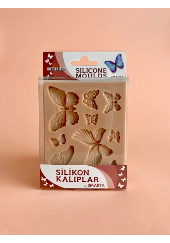 Smarta Silicone Moulds Silikon Epoksi ve Polimer Kil Kalıbı BUTTERFLIES