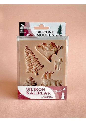 Smarta Silicone Moulds Silikon Epoksi ve Polimer Kil Kalıbı CHRISTMAS SET