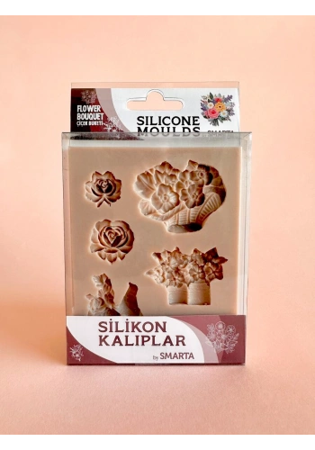 Smarta Silicone Moulds Silikon Epoksi ve Polimer Kil Kalıbı FLOWER BOUQUET