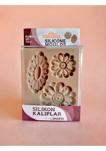 Smarta Silicone Moulds Silikon Epoksi ve Polimer Kil Kalıbı FLOWER SET