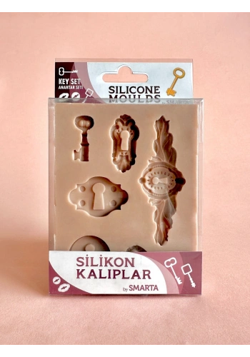 Smarta Silicone Moulds Silikon Epoksi ve Polimer Kil Kalıbı KEY SET