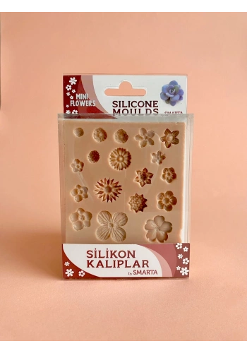 Smarta Silicone Moulds Silikon Epoksi ve Polimer Kil Kalıbı MINI FLOWERS