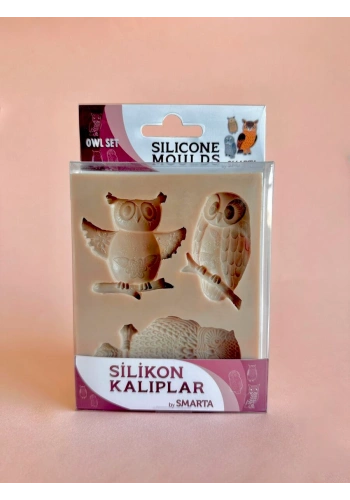 Smarta Silicone Moulds Silikon Epoksi ve Polimer Kil Kalıbı OWL SET