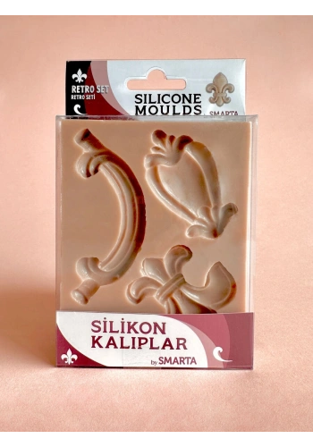 Smarta Silicone Moulds Silikon Epoksi ve Polimer Kil Kalıbı RETRO SET