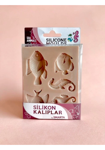 Smarta Silicone Moulds Silikon Epoksi ve Polimer Kil Kalıbı SEA ANIMALS