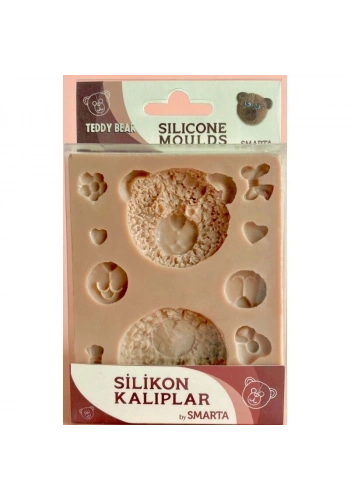 Smarta Silicone Moulds Silikon Epoksi ve Polimer Kil Kalıbı TEDDY BEAR