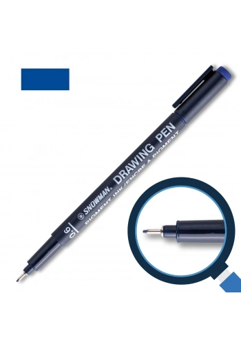 Snowman Teknik Çizim Kalemi Mavi 0.6mm