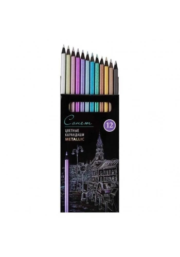 St. Petersburg Sonnet Metalik Kuru Boya Seti 12 Renk