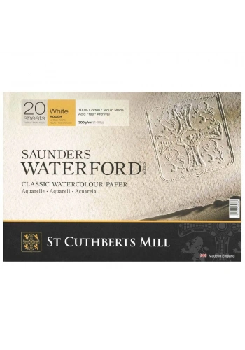 St. Cuthberts Mill Saunders Waterford Sulu Boya Defteri Blok Rough - Kalın Doku 300 gr. 23x31 cm. 20 Yaprak