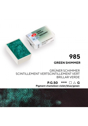 St. Petersburg White Nights Tam Tablet Sulu Boya 985 Green Shimmer