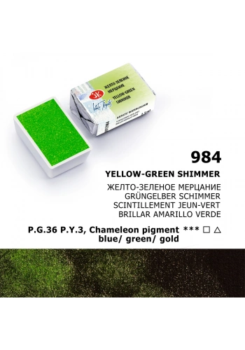 St. Petersburg White Nights Tam Tablet Sulu Boya 984 Yellow-Green Shimmer