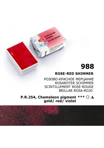 St. Petersburg White Nights Tam Tablet Sulu Boya 988 Rose Red Shimmer