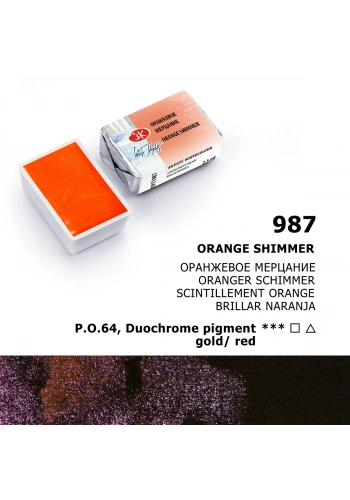St. Petersburg White Nights Tam Tablet Sulu Boya 987 Orange Shimmer