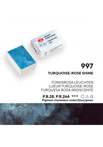 St. Petersburg White Nights Tam Tablet Sulu Boya 997 Turquoise - Rose Shine