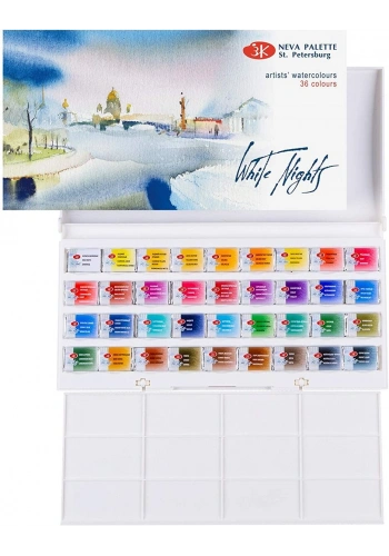 St. Petersburg White Nights Tam Tablet Sulu Boya Seti 36 Renk