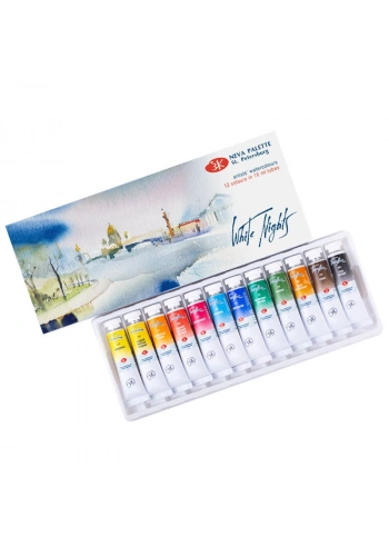 St. Petersburg White Nights Artists Tüp Sulu Boya Seti 12 Renk x 10 ml.