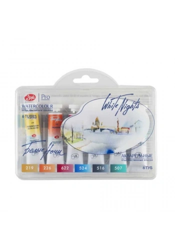 St. Petersburg White Nights Tüp Sulu Boya Seti Sunset 6 Renk x 10 ml.