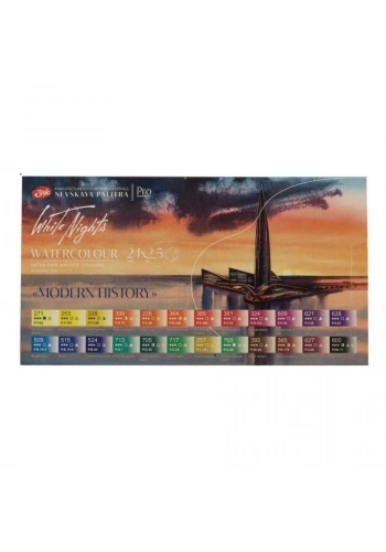 St. Petersburg White Nights Tam Tablet Sulu Boya Seti 24 Renk Modern History