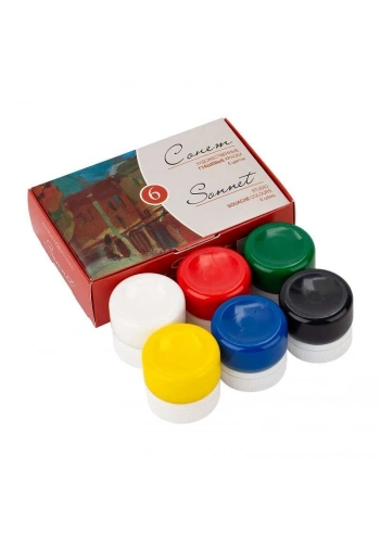 St. Petersburg Sonnet Guaj Boya Seti 6 Renk x 20 ml.