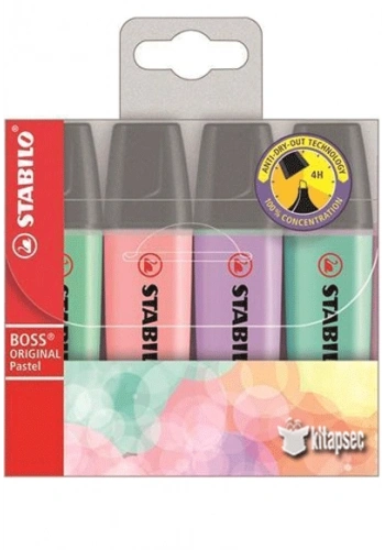 Stabilo Boss Original Fosforlu Kalem 4 Pastel Renk Paket