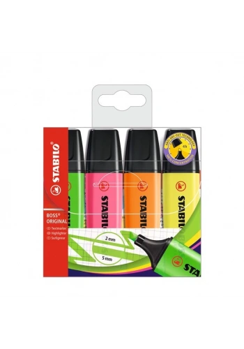 Stabilo Boss Original Fosforlu Kalem 4 Renk Paket