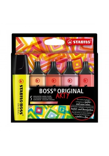 Stabilo Boss Original Fosforlu Kalem 5li Set Sıcak Renkler