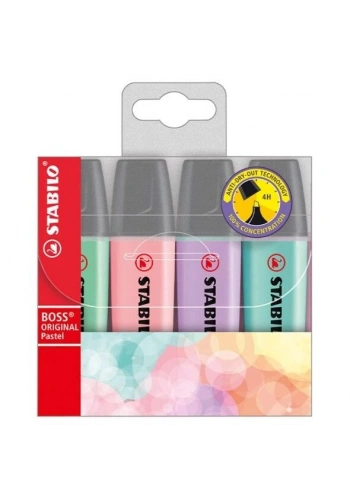 Stabilo Boss Original Fosforlu Kalem Seti Pastel 4Lü (70-4***)