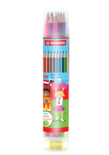 Stabilo Color Kuru Boya 12 Renk Set Plastik Tüp